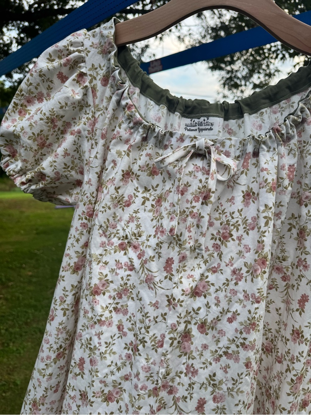 Handmade Cotton Floral Midi Dress